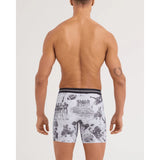 Saxx Saxx Men's Volt Breathable Mesh Boxer Brief - Gridiron Action - Grey Heather Gridiron Action- Grey Hthr S Mens Boxer Brief Underwear
