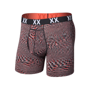 Saxx Saxx Men's Multi-Sport Mesh Boxer Brief Fly - Hyperspace - Red Hot Hyperspace-Red Hot S Mens Boxer Brief Underwear