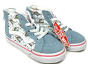 Vans Vans Sk8 Hi Zip Kids Shoes BLUE-WHITE 1 Youth Girls High Tops 5T-13T & 1-7 US Size
