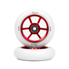 North Scooters North Signal Wheels V3 - 30mm - G6 Red / White PU 115x30mm Scooter Wheels