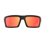 Spy Rebar Men's Sunglasses - ANSI Matte Black Happy Boost Polar Orange Mirror