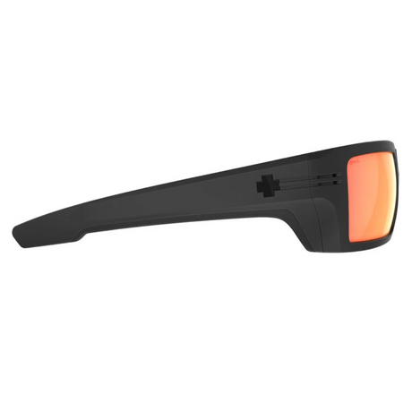 Spy Rebar Men's Sunglasses - ANSI Matte Black Happy Boost Polar Orange Mirror