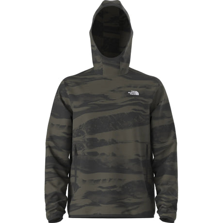 The North Face The North Face Men's Glacier Fleece Pullover Hoodie - Print New Taupe Green Edge of Light Print M Mens Pullover Hoodies