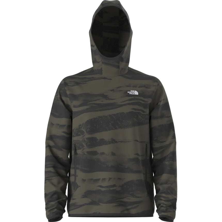 The North Face The North Face Men's Glacier Fleece Pullover Hoodie - Print New Taupe Green Edge of Light Print M Mens Pullover Hoodies