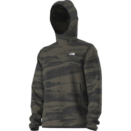 The North Face The North Face Men's Glacier Fleece Pullover Hoodie - Print New Taupe Green Edge of Light Print M Mens Pullover Hoodies