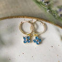 Glee Jewelry Glee Twila Hoops - Sky Blue gold OS Jewelry