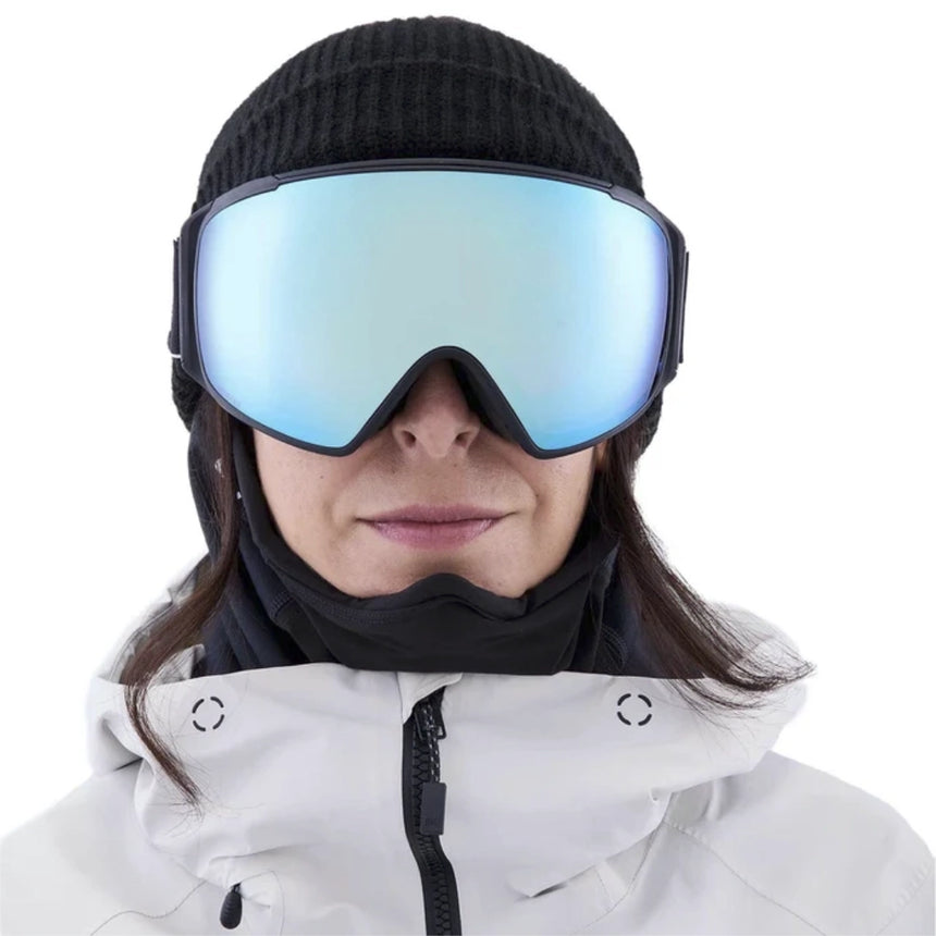 Anon Unisex M4S Goggles (Toric) + Bonus Lens + MFI® Face Mask - Black/Perceive Variable Blue Black/Perceive Variable Blue One Size Mens Goggles Complete