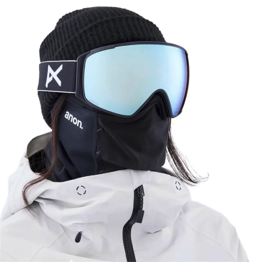 Anon Unisex M4S Goggles (Toric) + Bonus Lens + MFI® Face Mask - Black/Perceive Variable Blue Black/Perceive Variable Blue One Size Mens Goggles Complete