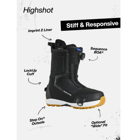 Burton Burton Men's Highshot Step On® Snowboard Boots - Bluestone Bluestone 9 Mens Quick Pull Boots 6 to 15 US Mens size