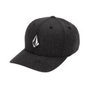 Volcom Volcom Men's Full Stone Heather Flexfit Hat Charcoal Heather S/M Mens Hats Flat Brim