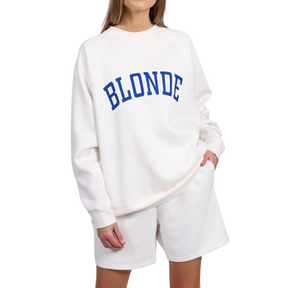 Brunette Brunette Blonde NYBF Crew Rose Blush XS/S Womens Long Sleeve Shirts