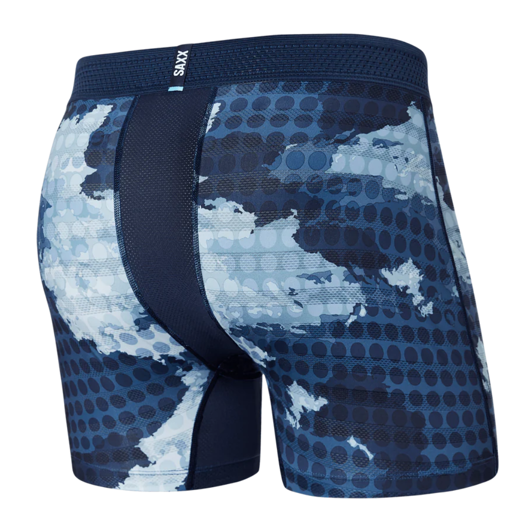 SAXX Men's Droptemp Cooling Mesh Boxer Brief - Cloud Drop Camo/Navy