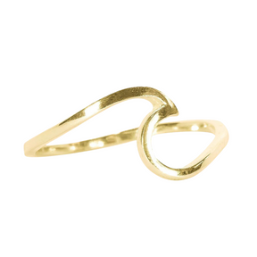Pura Vida Pura Vida Crashing Waves Ring Gold 6 Jewelry