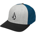 Volcom Volcom Men's Full Stone Heather Flexfit Hat Charcoal Heather S/M Mens Hats Flat Brim