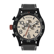 Nixon Nixon 51 30 Chrono Leather Watch Mens Analog Metal Band