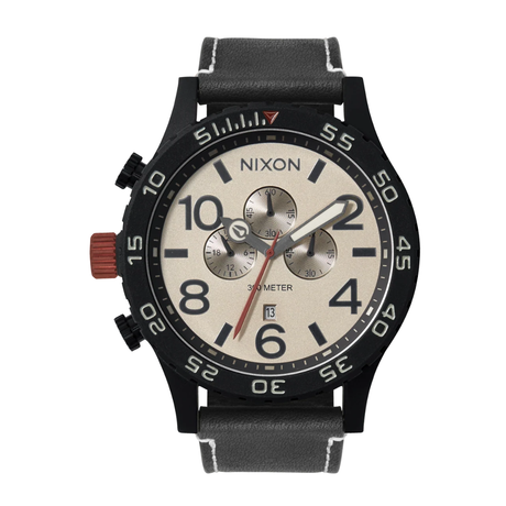 Nixon Nixon 51 30 Chrono Leather Watch Mens Analog Metal Band