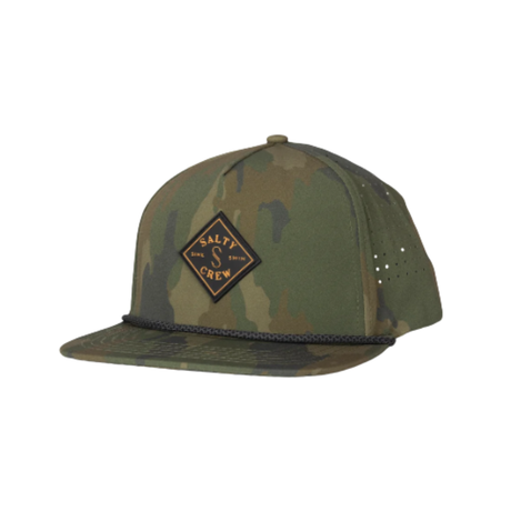 Salty Crew Salty Crew Men's Long Range Snapback Camo 1SZ Mens Hats Flat Brim