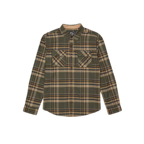 Salty Crew Salty Crew Men's Fathom LS Flannel Khaki M Mens Button Up Long Sleeve Shirts