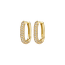 Luv Aj Luv Aj Pave Chain Link Huggies Gold OS Jewelry