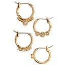 Luv Aj Luv Aj Full Bloom Hoop Earring Set Gold OS Jewelry
