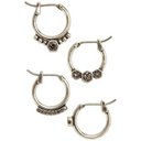 Luv Aj Luv Aj Full Bloom Hoop Earring Set Gold OS Jewelry
