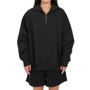 Brunette Brunette NYBF Crew 1/2 Zip Almond Milk S/M Womens Pull Over Hoodies