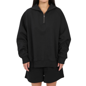 Brunette Brunette NYBF Crew 1/2 Zip Almond Milk S/M Womens Pull Over Hoodies