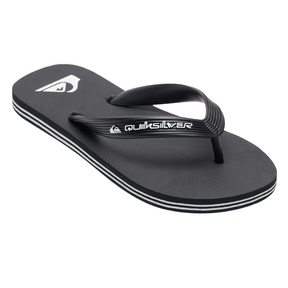 Quiksilver QuiksilverBoy's 8-16 Molokai Core Flip-Flops Black 1 12 Youth Boys Sandals 5T to 13T and 1 to 7 US Size