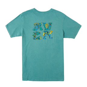 RVCA RVCA Men's Creeps Tee Teal Sunwash M Mens T-Shirts