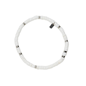 Pura Vida Pura Vida Puka Shell Stretch Anklet Silver OS Jewelry