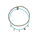 Pura Vida Pura Vida Cabana Stretch Bracelet Set Silver OS Jewelry