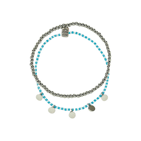 Pura Vida Pura Vida Cabana Stretch Bracelet Set Silver OS Jewelry