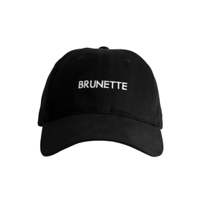 Brunette The "BRUNETTE" Baseball Cap Washed Black OS Womens Hats Baseball