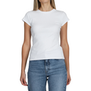 Brunette Brunette Ribbed Fitted T-Shirt Black XS/S Womens T-Shirts