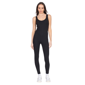 Brunette Brunette Ribbed Scoop Neck Jumpsuit Black XS/S Womens Rompers