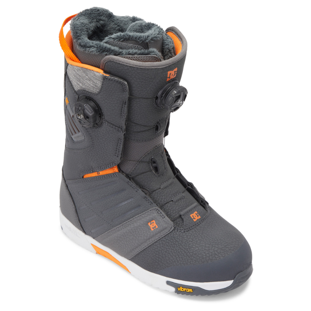 DC Men's Judge Boa Snowboard Boots - Grey/Grey/Orange