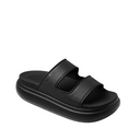 Reef Reef Women CUSHION BONDI 2 BAR Sandals - Black/Black Black/Black 6 Womens Slip on Sandals 5 to 11