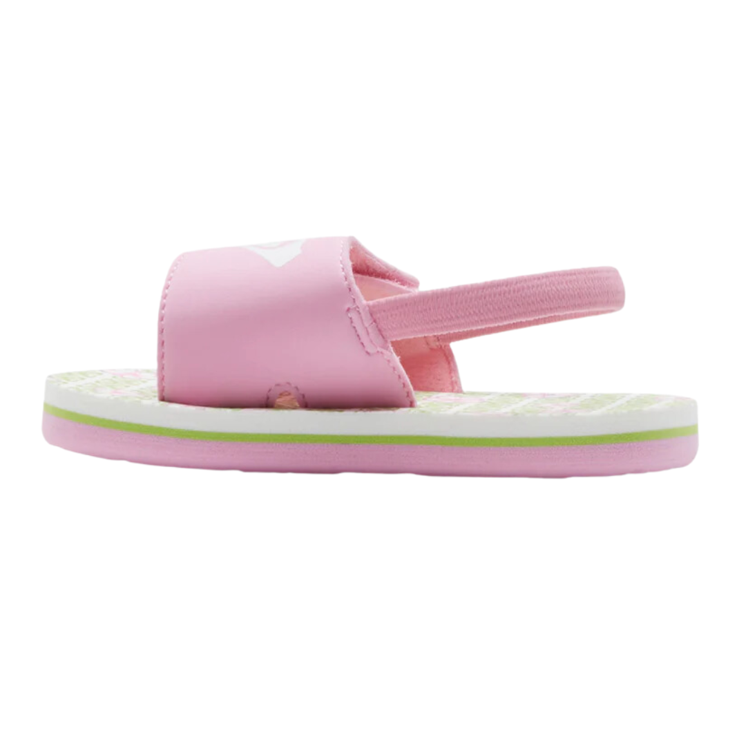 Roxy Teenie Finn Toddler Sandals - Green/Pink