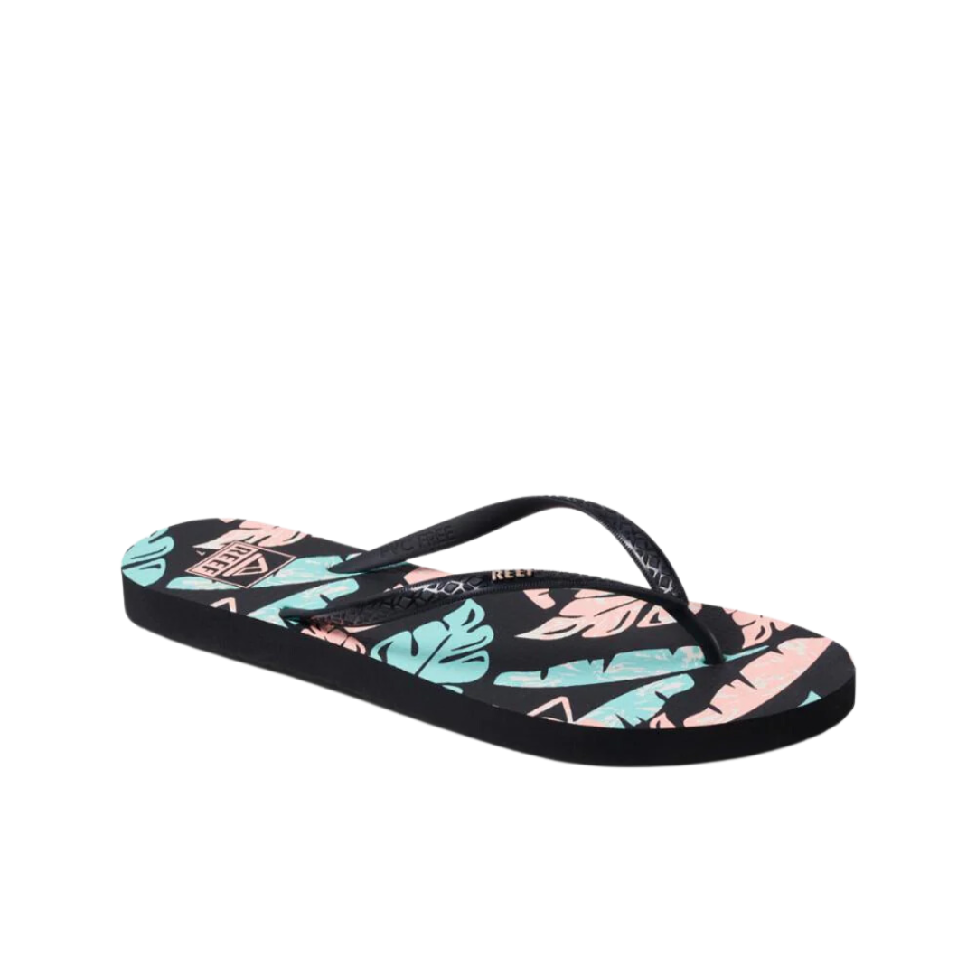 Reef Womens Seaside Prints Sandals - Neon Monstera
