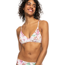 Roxy Roxy Women's PT Beach Classics Strappy Bra White Happy Tropical Swim S Womens Bikini Tops