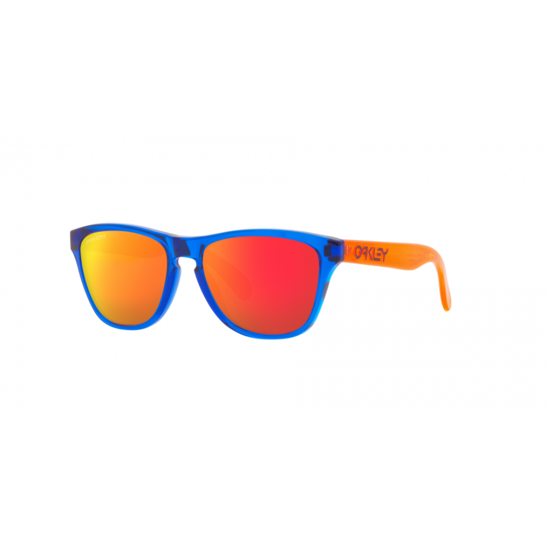 Oakley Frogskins XXS Youth Fit Sunglasses - PRIZM Ruby, Crystal Blue