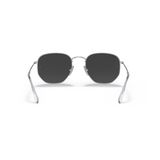 Ray Ban Hexigonal Sunglasses- Silver, Polar Black