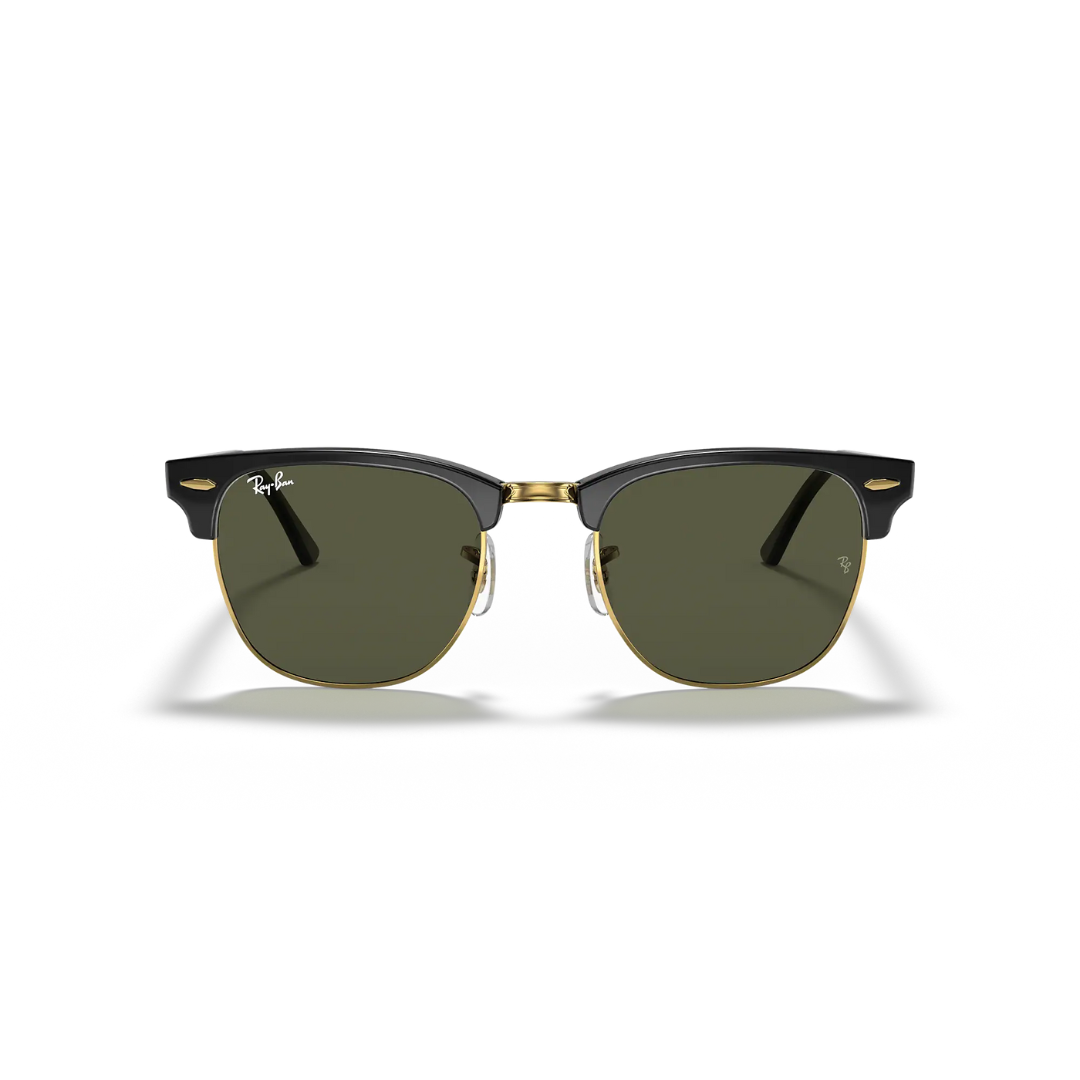 Ray Ban Clubmaster - Men's Sunglasses - Black On Arista, G-15 Green