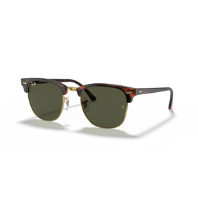 Ray Ban Ray Ban Clubmaster - Men's Sunglasses - Mock Tortoise Arista, G-15 Green Mens Sunglasses Lifestyle
