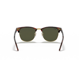 Ray Ban Clubmaster - Men's Sunglasses - Mock Tortoise Arista, G-15 Green