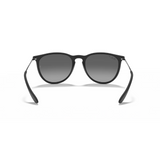 Ray Ban Erika - Unisex Sunglasses - Black, Light Grey Gradient Grey