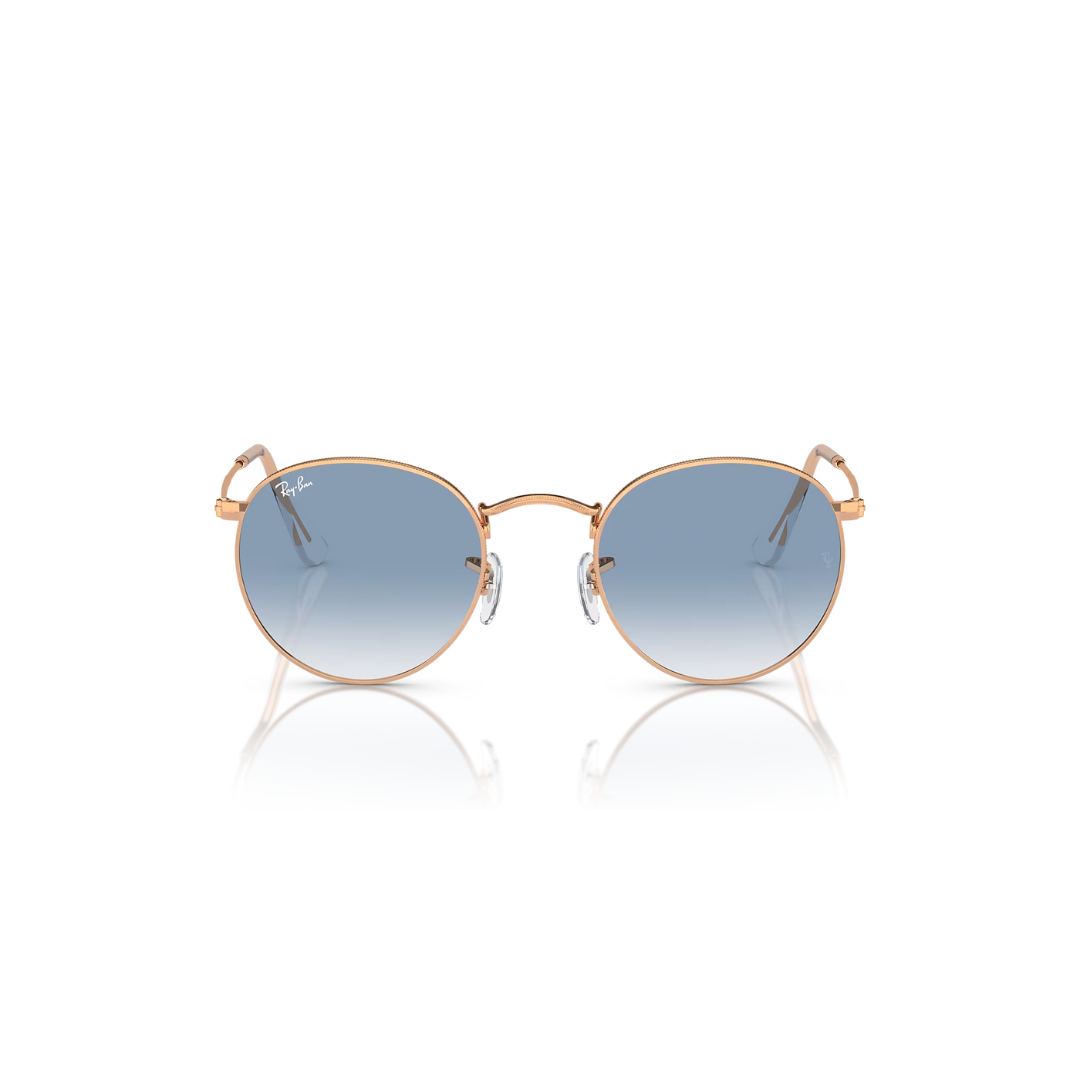 Ray Ban Round Metal - Rose Gold, Clear and Blue Gradient