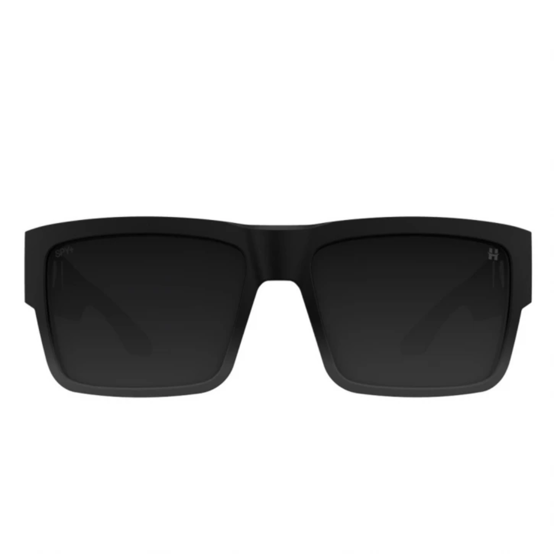 Spy Cyrus Sunglasses - Soft Matte Black Fade Happy Gray Black Mirror