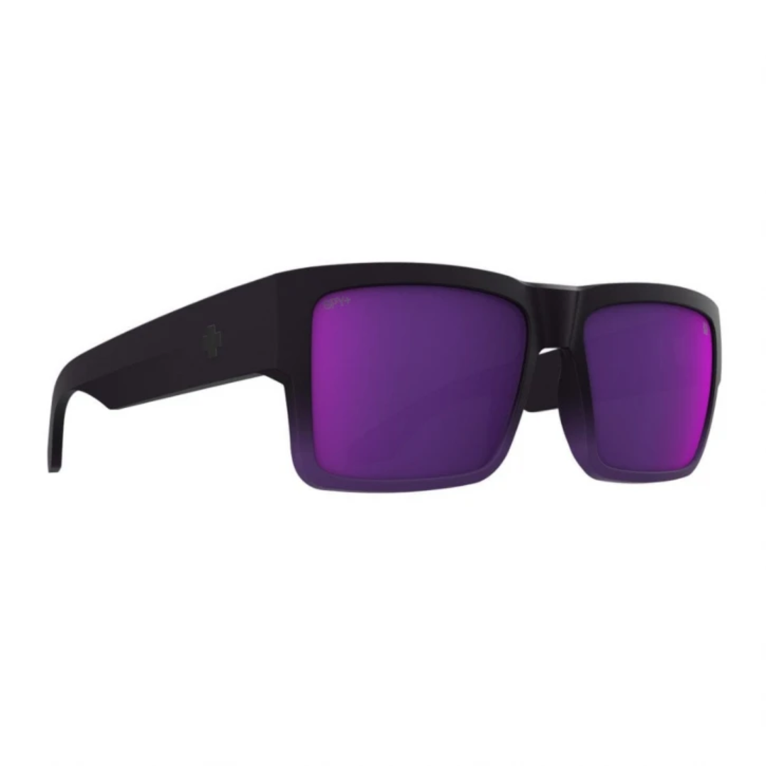 Spy Cyrus Sunglasses - Soft Matte Purple Fade Happy Gray Green Dark Purple Mirror