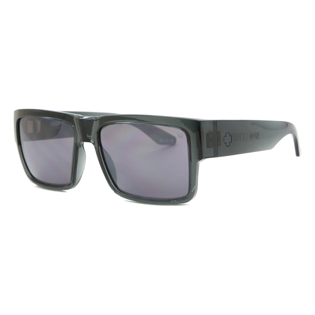 Spy Cyrus Sunglasses - Translucent Gunmetal - Happy Gray Gunmetal Spectra Mirror